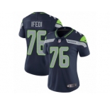 Women's Nike Seattle Seahawks #76 Germain Ifedi Vapor Untouchable Limited Steel Blue Team Color NFL Jersey