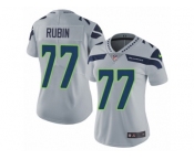 Women's Nike Seattle Seahawks #77 Ahtyba Rubin Vapor Untouchable Limited Grey Alternate NFL Jersey