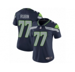 Women's Nike Seattle Seahawks #77 Ahtyba Rubin Vapor Untouchable Limited Steel Blue Team Color NFL Jersey