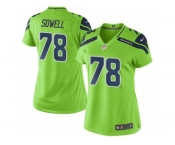Women's Nike Seattle Seahawks #78 Bradley Sowell Limited Green Rush NFL Jersey
