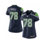 Women's Nike Seattle Seahawks #78 Bradley Sowell Limited Steel Blue Team Color NFL Jersey