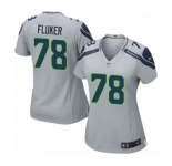Women's Nike Seattle Seahawks #78 D.J. Fluker Game Grey Alternate NFL Jersey