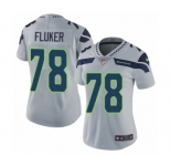 Women's Nike Seattle Seahawks #78 D.J. Fluker Grey Alternate Vapor Untouchable Limited Player NFL Jersey