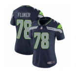 Women's Nike Seattle Seahawks #78 D.J. Fluker Navy Blue Team Color Vapor Untouchable Limited Player NFL Jersey