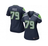 Women's Nike Seattle Seahawks #79 Ethan Pocic Game Steel Blue Team Color NFL Jersey