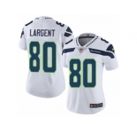 Women's Nike Seattle Seahawks #80 Steve Largent Vapor Untouchable Limited White NFL Jersey