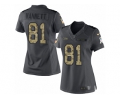Women's Nike Seattle Seahawks #81 Nick Vannett Limited Black 2016 Salute to Service NFL Jersey
