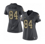 Women's Nike Seattle Seahawks #84 Ed Dickson Limited Black 2016 Salute to Service NFL Jersey