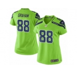 Women's Nike Seattle Seahawks #88 Jimmy Graham Green Stitched NFL Limited Rush Jersey