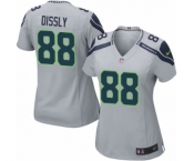 Women's Nike Seattle Seahawks #88 Will Dissly Game Grey Alternate NFL Jersey