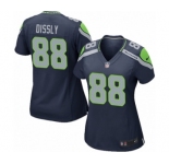 Women's Nike Seattle Seahawks #88 Will Dissly Game Navy Blue Team Color NFL Jersey