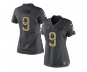 Women's Nike Seattle Seahawks #9 Jon Ryan Limited Black 2016 Salute to Service NFL Jersey