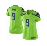 Women's Nike Seattle Seahawks #9 Jon Ryan Limited Green Rush NFL Jersey