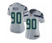 Women's Nike Seattle Seahawks #90 Jarran Reed Vapor Untouchable Limited Grey Alternate NFL Jersey
