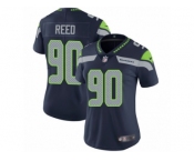 Women's Nike Seattle Seahawks #90 Jarran Reed Vapor Untouchable Limited Steel Blue Team Color NFL Jersey