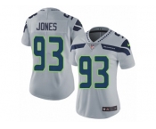 Women's Nike Seattle Seahawks #93 Nazair Jones Vapor Untouchable Limited Grey Alternate NFL Jersey