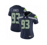 Women's Nike Seattle Seahawks #93 Nazair Jones Vapor Untouchable Limited Steel Blue Team Color NFL Jersey