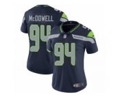 Women's Nike Seattle Seahawks #94 Malik McDowell Limited Steel Blue Team Color NFL Jersey