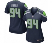 Women's Nike Seattle Seahawks #94 Rasheem Green Game Navy Blue Team Color NFL Jersey