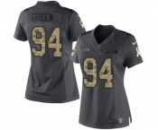 Women's Nike Seattle Seahawks #94 Rasheem Green Limited Black 2016 Salute to Service NFL Jersey