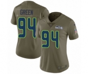 Women's Nike Seattle Seahawks #94 Rasheem Green Limited Olive 2017 Salute to Service NFL Jersey