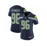 Women's Nike Seattle Seahawks #96 Cortez Kennedy Vapor Untouchable Limited Steel Blue Team Color NFL Jersey