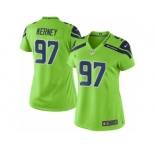 Women's Nike Seattle Seahawks #97 Patrick Kerney Limited Green Rush NFL Jersey