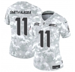 Women's Seattle Seahawks #11 Jaxon Smith-Njigba 2024 F.U.S.E Arctic Camo Salute To Service Limited Stitched Football Jersey