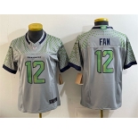 Women's Seattle Seahawks #12 Fan Grey 2025 F.U.S.E. “Rivalries” Vapor Untouchable Limited Stitched Football Jersey