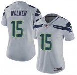 Women's Seattle Seahawks #15 P.J. Walker Gray Vapor Limited Football Stitched Jersey