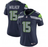 Women's Seattle Seahawks #15 P.J. Walker Navy Vapor Limited Football Stitched Jersey