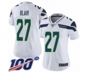 Women's Seattle Seahawks #27 Marquise Blair White Vapor Untouchable Limited Player 100th Season Football Jersey