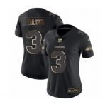 Women's Seattle Seahawks #3 Russell Wilson Black Gold Vapor Untouchable Limited Football Jersey