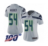 Women's Seattle Seahawks #54 Bobby Wagner Grey Alternate Vapor Untouchable Limited Player 100th Season Football Jersey