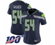 Women's Seattle Seahawks #54 Bobby Wagner Navy Blue Team Color Vapor Untouchable Limited Player 100th Season Football Jersey