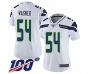 Women's Seattle Seahawks #54 Bobby Wagner White Vapor Untouchable Limited Player 100th Season Football Jersey