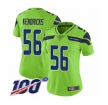 Women's Seattle Seahawks #56 Mychal Kendricks Limited Green Rush Vapor Untouchable 100th Season Football Jersey