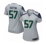 Women's Seattle Seahawks #57 Cody Barton Game Grey Alternate Football Jersey