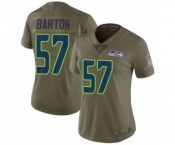 Women's Seattle Seahawks #57 Cody Barton Limited Olive 2017 Salute to Service Football Jersey