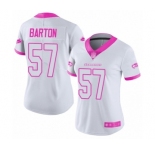 Women's Seattle Seahawks #57 Cody Barton Limited White Pink Rush Fashion Football Jersey