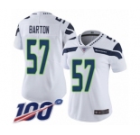 Women's Seattle Seahawks #57 Cody Barton White Vapor Untouchable Limited Player 100th Season Football Jersey