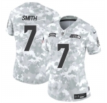Women's Seattle Seahawks #7 Geno Smith 2024 F.U.S.E Arctic Camo Salute To Service Limited Stitched Football Jersey