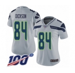 Women's Seattle Seahawks #84 Ed Dickson Grey Alternate Vapor Untouchable Limited Player 100th Season Football Jersey