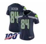 Women's Seattle Seahawks #84 Ed Dickson Navy Blue Team Color Vapor Untouchable Limited Player 100th Season Football Jersey