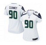 Women's Seattle Seahawks #90 Jadeveon Clowney Game White Football Jersey