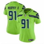 Women's Seattle Seahawks #91 Byron Murphy II 2024 Draft Green Vapor Limited Football Stitched Jersey