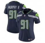 Women's Seattle Seahawks #91 Byron Murphy II 2024 Draft Navy Vapor Limited Football Stitched Jersey
