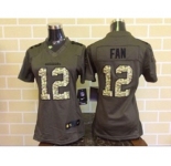 nike women nfl jerseys seattle seahawks #12 fan army green[nike Limited Salute To Service]