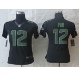 nike women nfl jerseys seattle seahawks #12 fan black[nike impact limited]