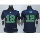 nike women nfl jerseys seattle seahawks #12 fan blue[Strobe Limited]